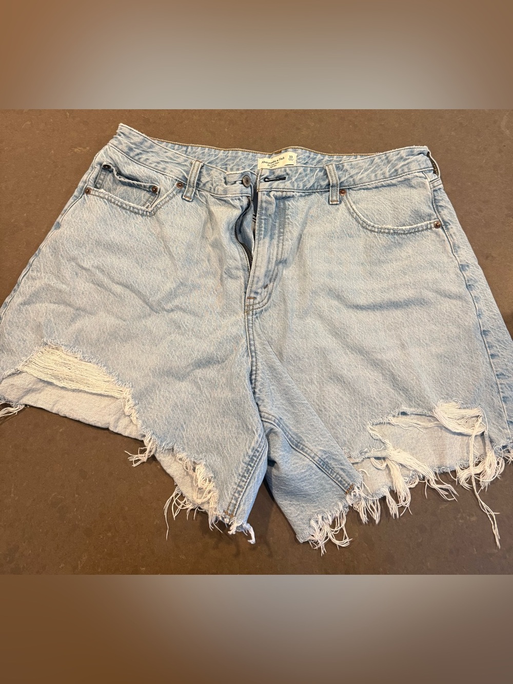 Abercrombie curve love high rise loose short
